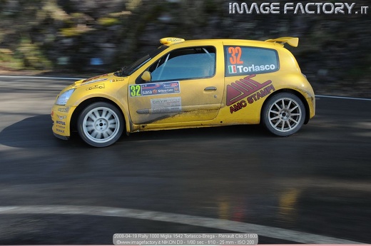 2008-04-19 Rally 1000 Miglia 1542 Torlasco-Brega - Renault Clio S1600